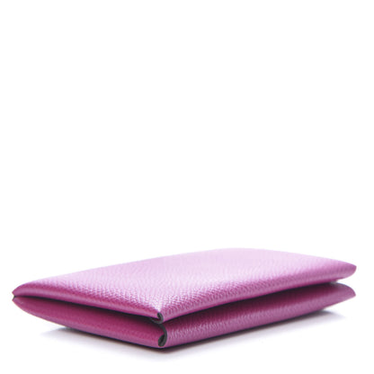 Hermes Epsom Calvi Card Case Rose Pourpre 4 of 8
