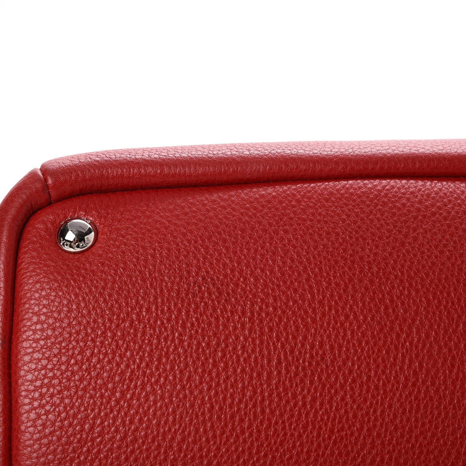 Prada Vitello Daino Shopping Tote Rosso 14 of 19