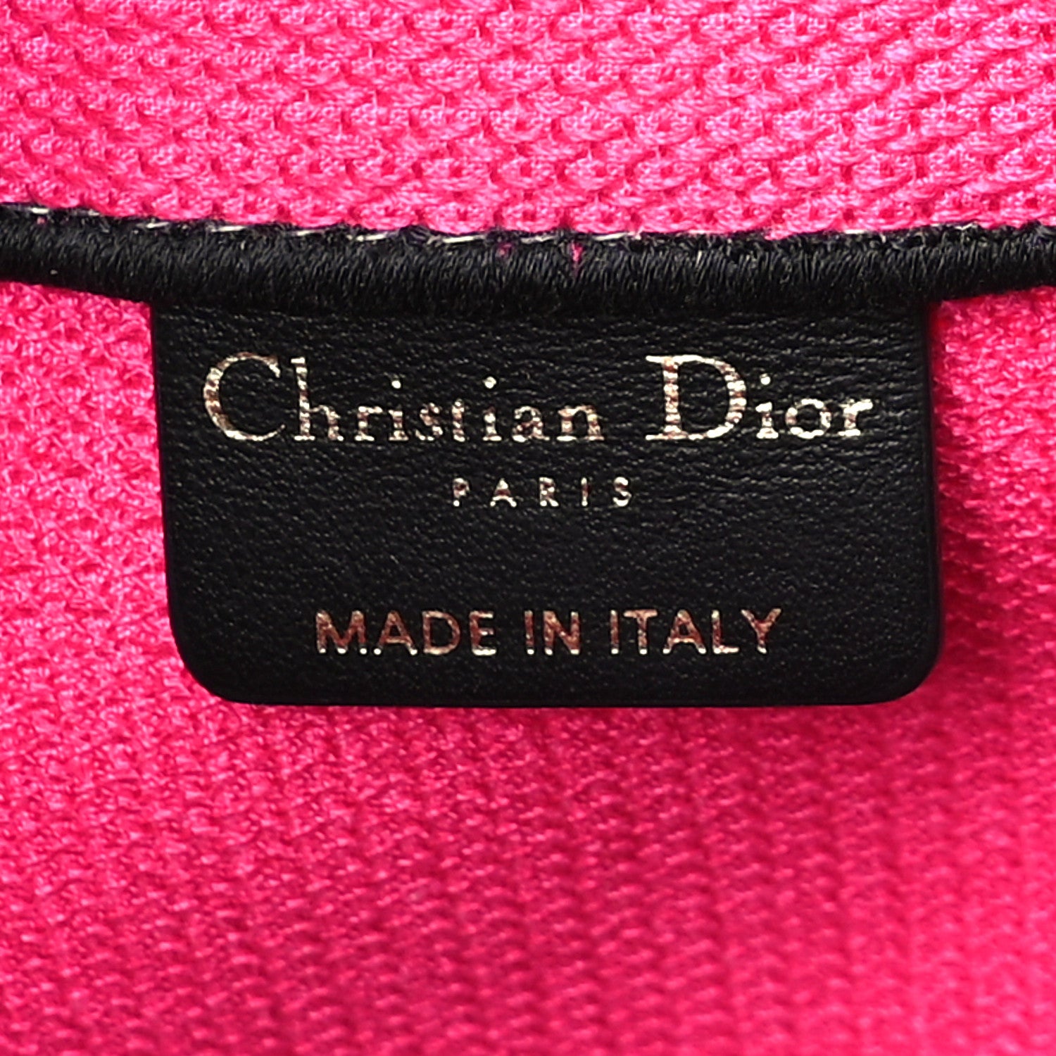 Christian Dior Canvas Embroidered Large Jungle Pop Book Tote Fuchsia Multicolor 5 of 8