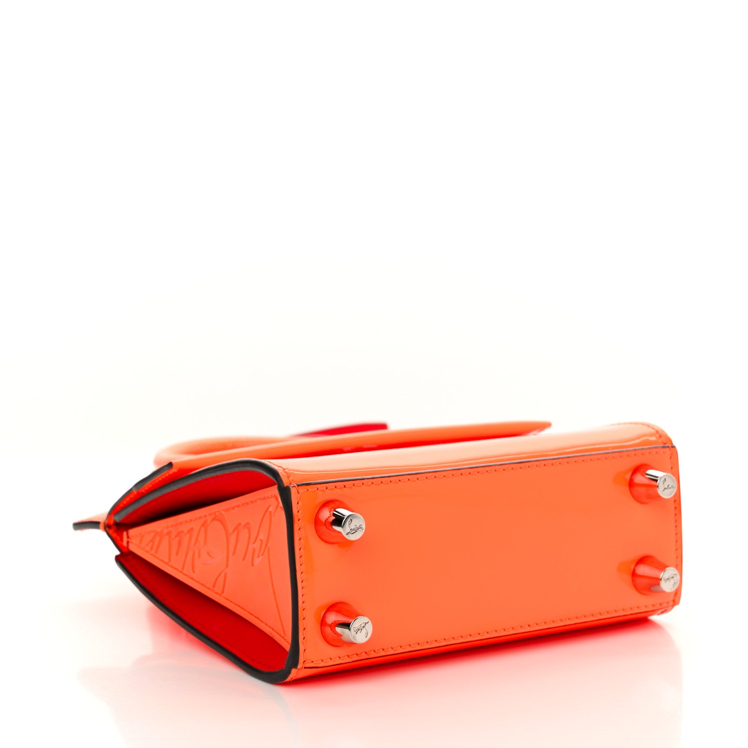 Christian Louboutin Patent Paloma Mini Empire Tote Orange 4 of 10