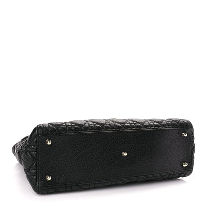 Christian Dior Grained Calfskin Cannage Large Supple Lady Dior Black 3 of 8