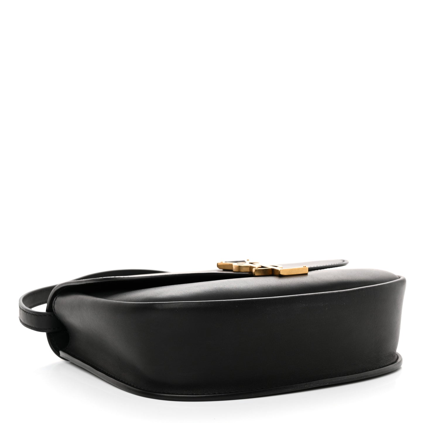 Smooth Calfskin Monogram Medium Kaia Satchel Black