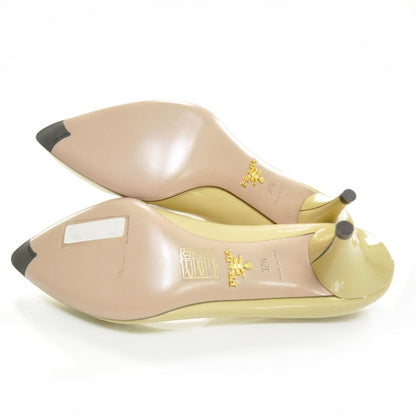 Prada Vernice Kitten Heels 37.5 Beige 4 of 7