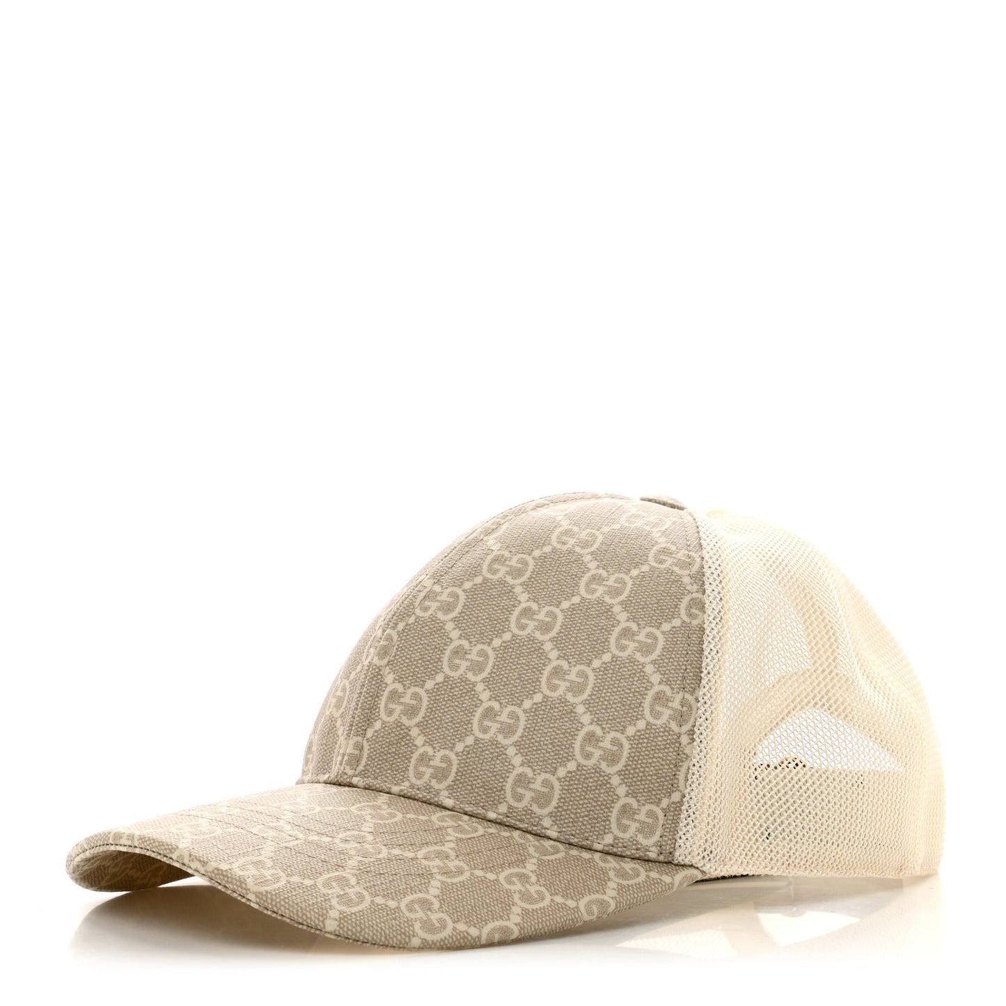 GG Supreme Monogram Mesh Baseball Hat M Beige
