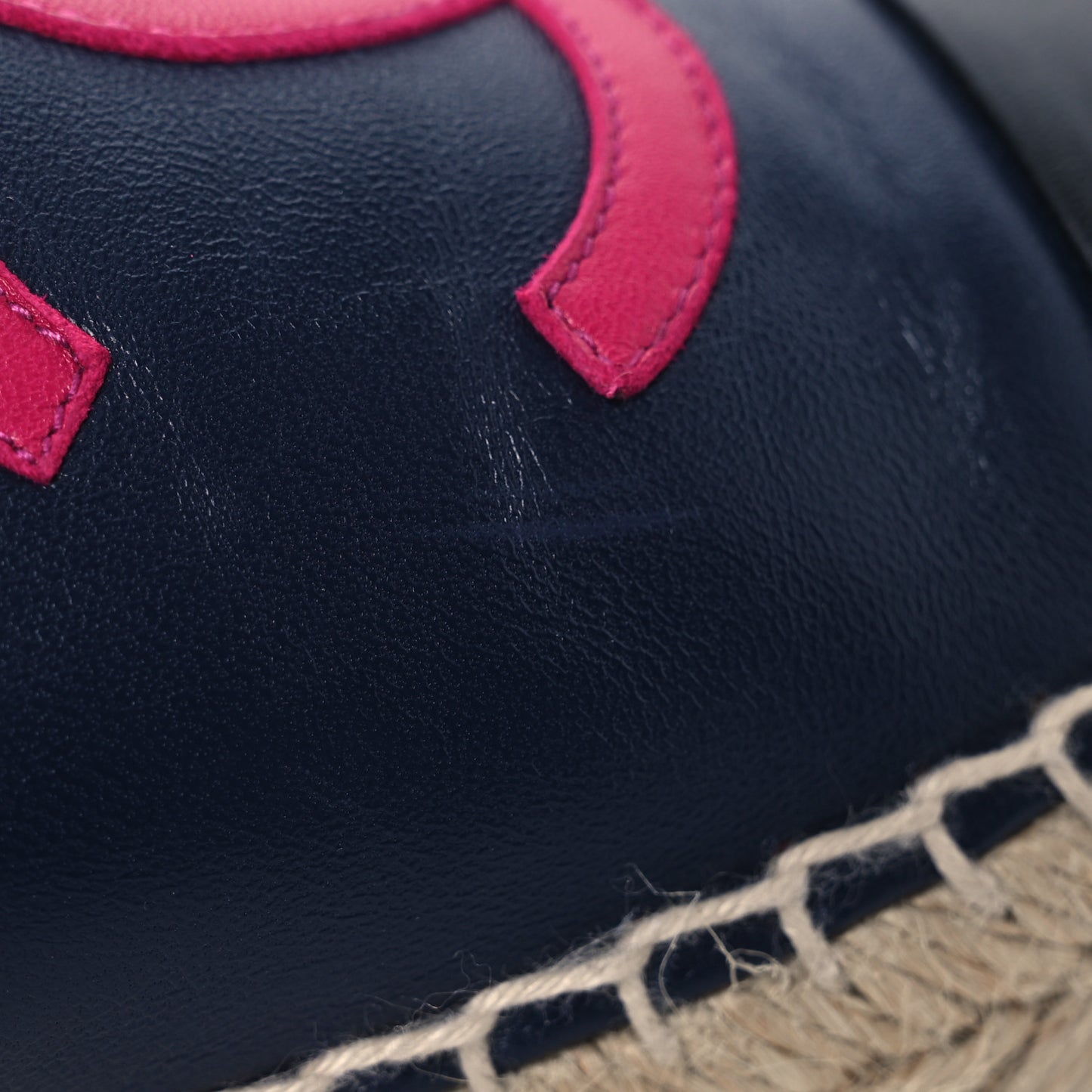 Lambskin CC Espadrilles 38 Navy Fuchsia Black