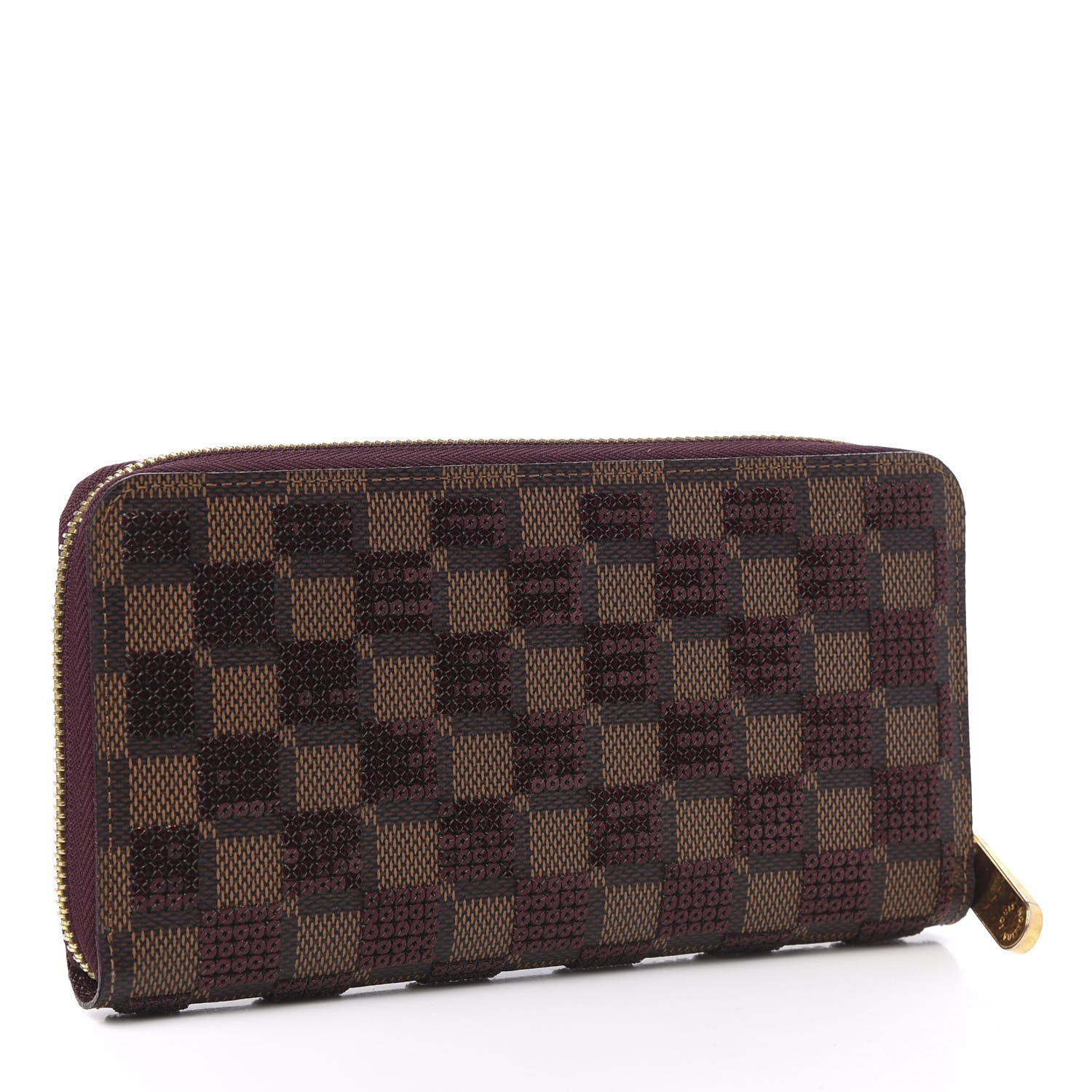 Louis Vuitton Damier Paillettes Zippy Wallet Red 3 of 7