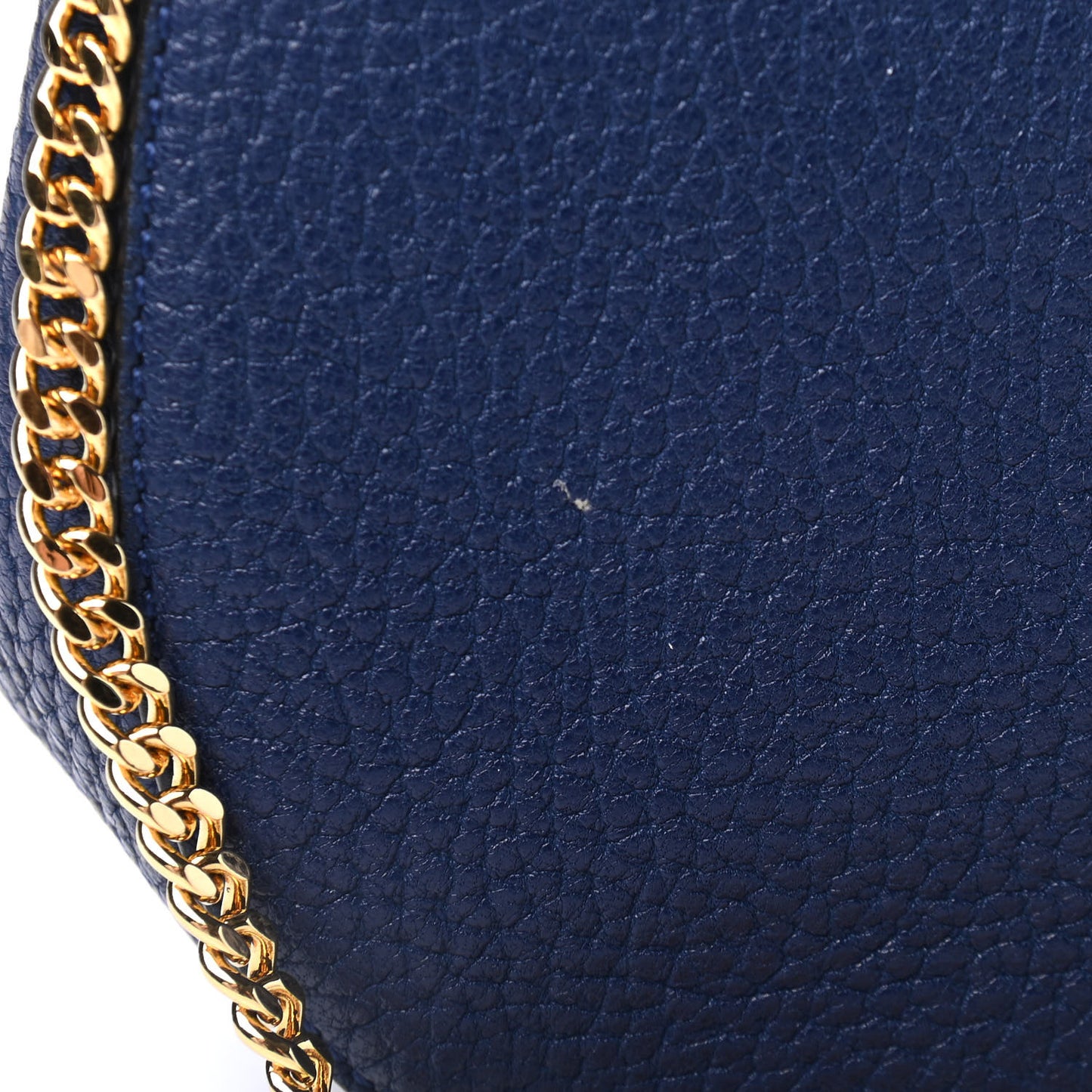 Grained Lambskin Mini Drew Shoulder Bag Royal Navy