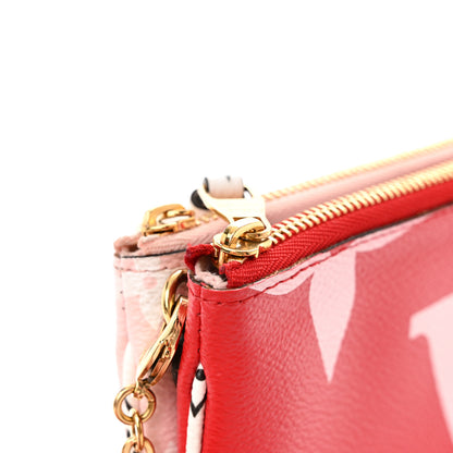 Louis Vuitton Monogram Giant Double Zip Pochette Rouge 13 of 14