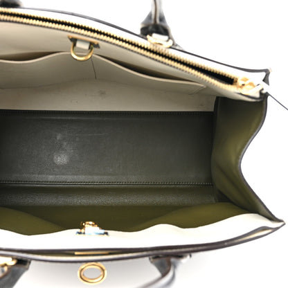 Louis Vuitton Taurillon City Steamer MM Kaki Creme Black 5 of 7