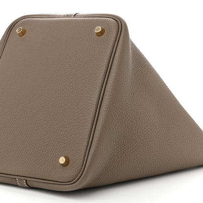 Hermes Taurillon Clemence Picotin Lock 22 MM Etoupe 10 of 11