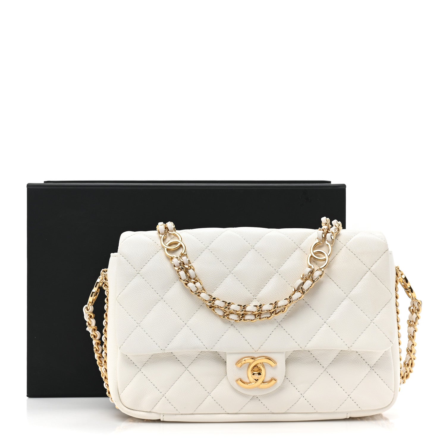 Chanel Caviar Quilted Small CC You Flap White 11 of 11