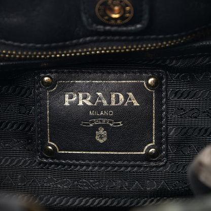 Prada Nylon Python Print Large Bow Bag Verde 5 of 9