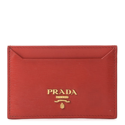 Prada Vitello Move Metal Card Case Lacca 1 of 6