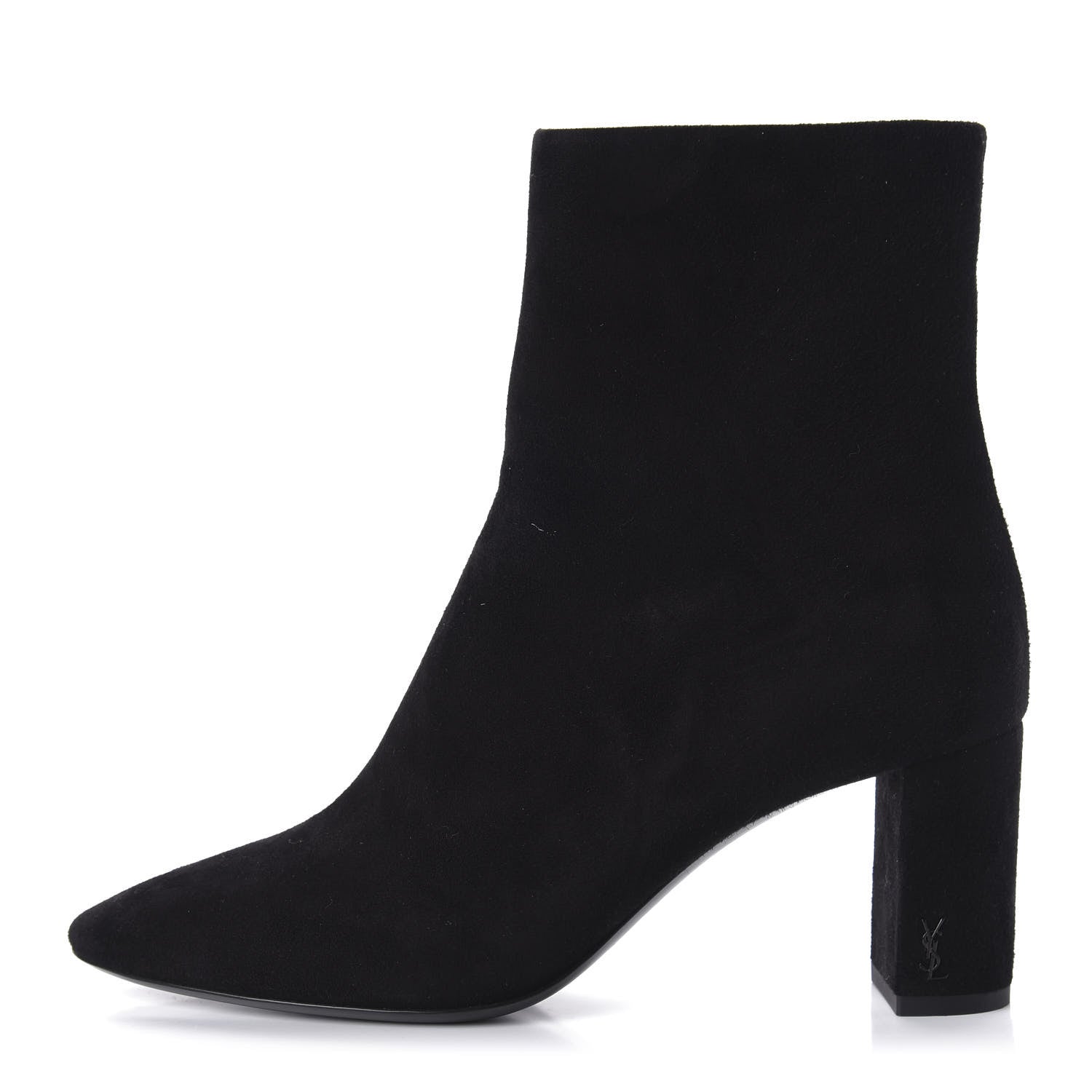 Saint Laurent Suede Loulou 95 Ankle Zip Boot 38.5 Black 1 of 9