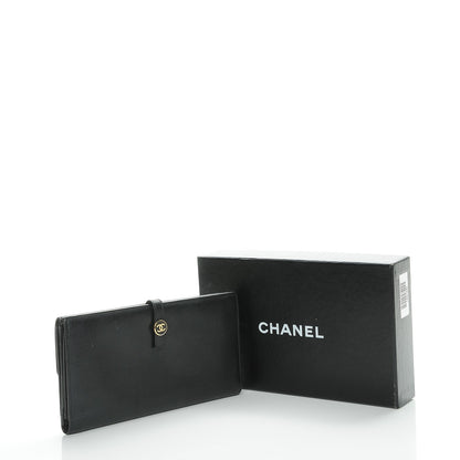 Chanel Grained Calfskin CC Button Wallet Black 9 of 9