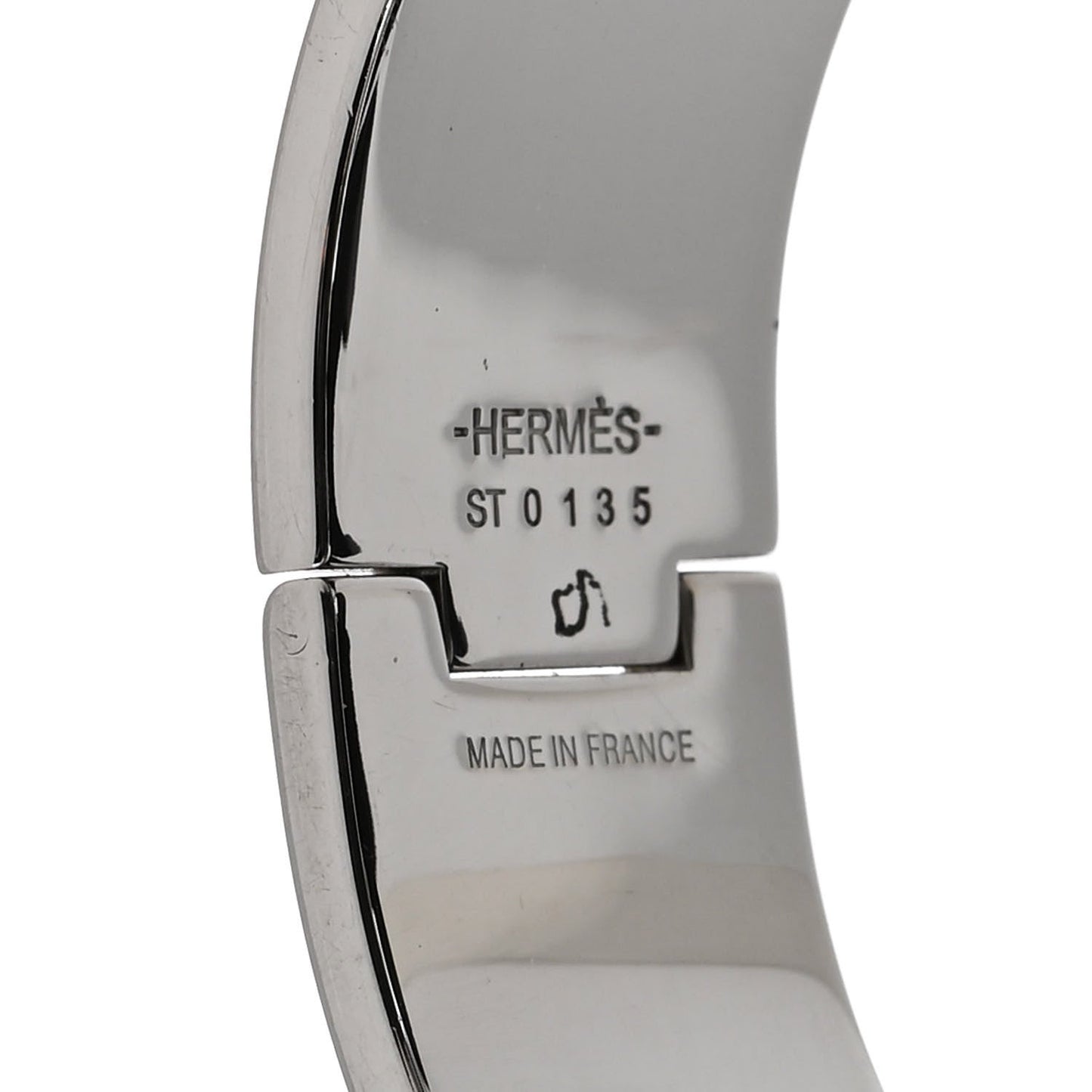 Enamel Wide Clic Clac H Bracelet PM Vieux Rose White