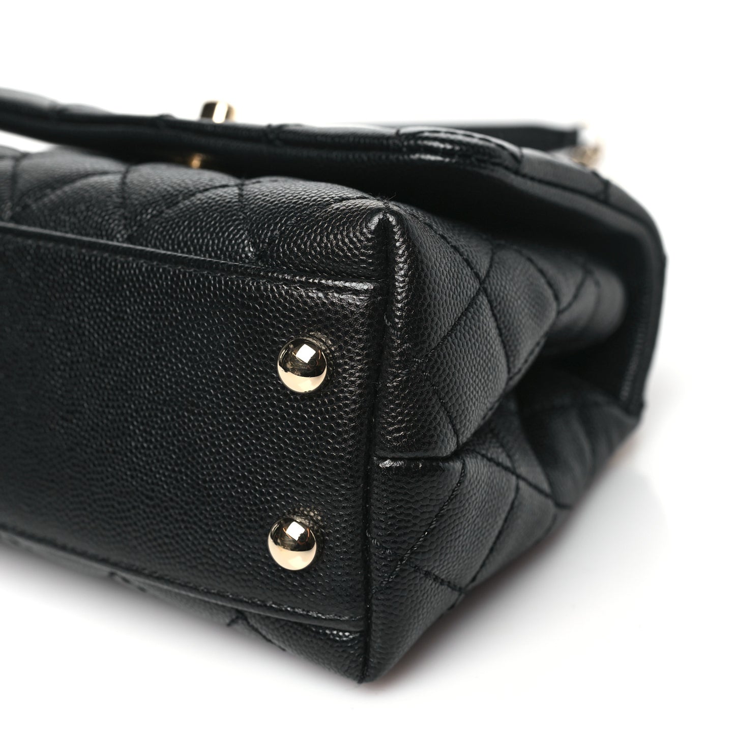 Caviar Quilted Extra Mini Coco Handle Flap Black