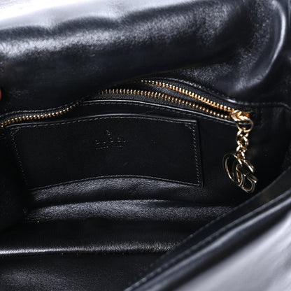 Gucci Lambskin Small GG Milano Top Handle Shoulder Bag Black 4 of 7
