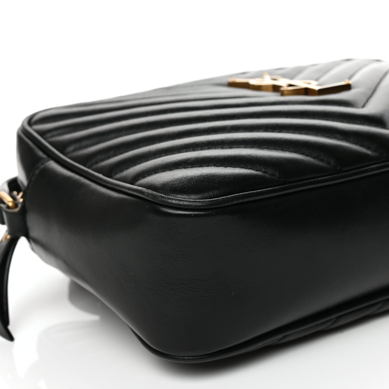Saint Laurent Calfskin Matelasse Monogram Lou Camera Bag Black 8 of 9