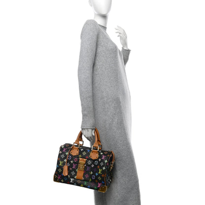 Louis Vuitton Monogram Multicolor Speedy 30 Black 2 of 13