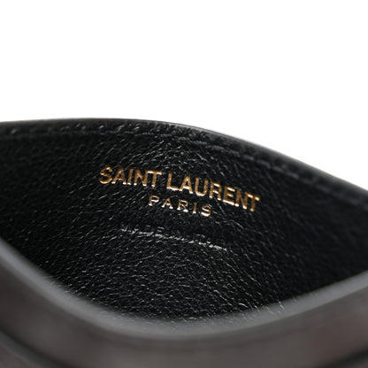 Saint Laurent Calfskin Monogram Card Case Black 6 of 7
