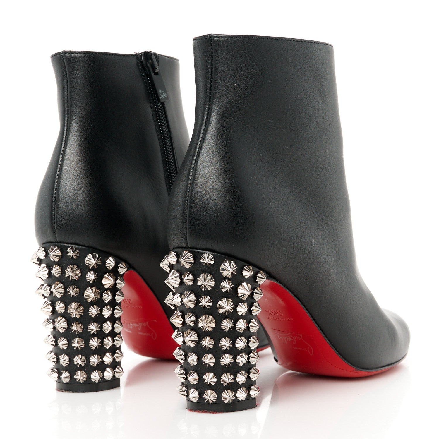 Christian Louboutin Smooth Calfskin Suzi Folk 85 Ankle Boots 36.5 Black 4 of 7