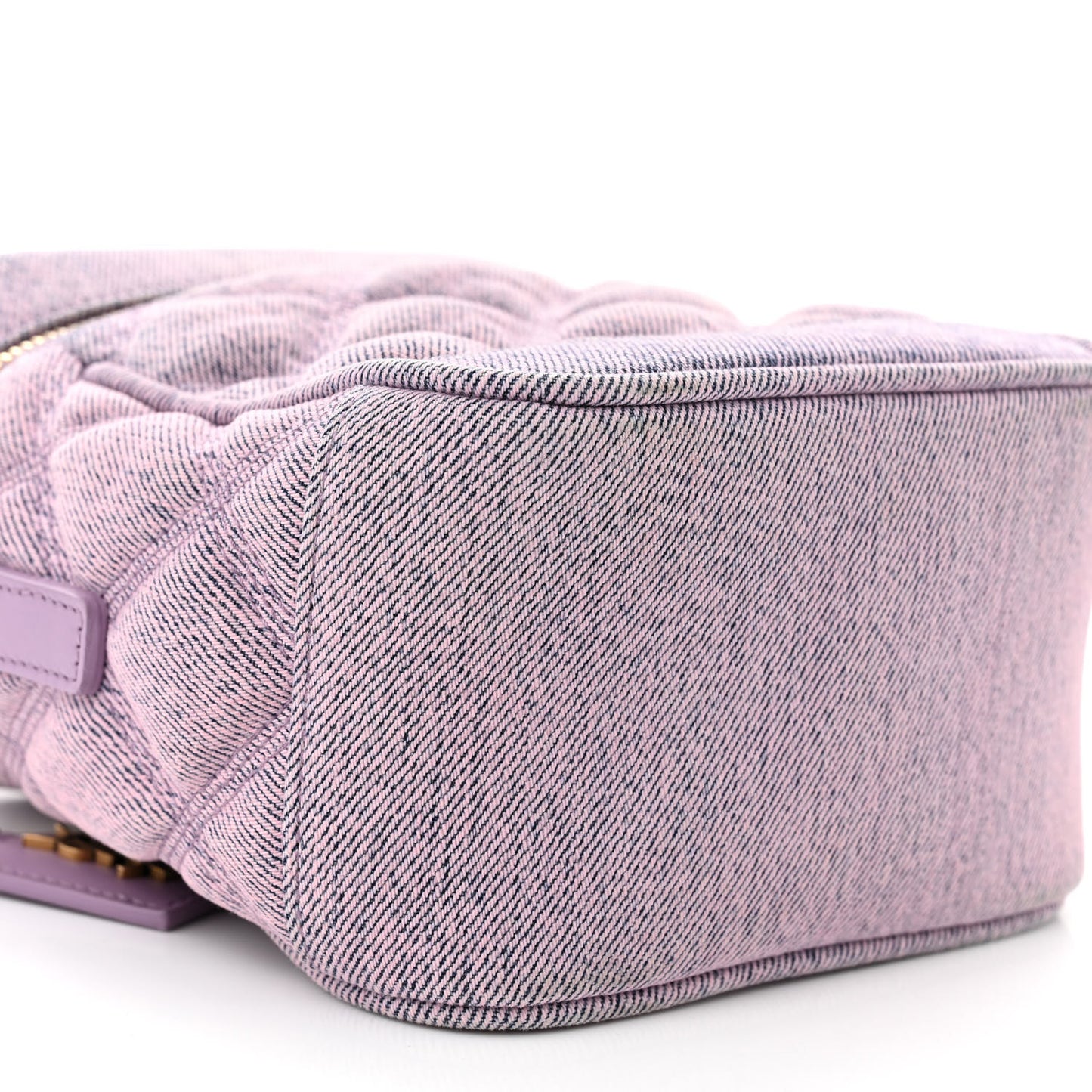 Denim Quilted 80's Vanity Bag Bleached Lilac