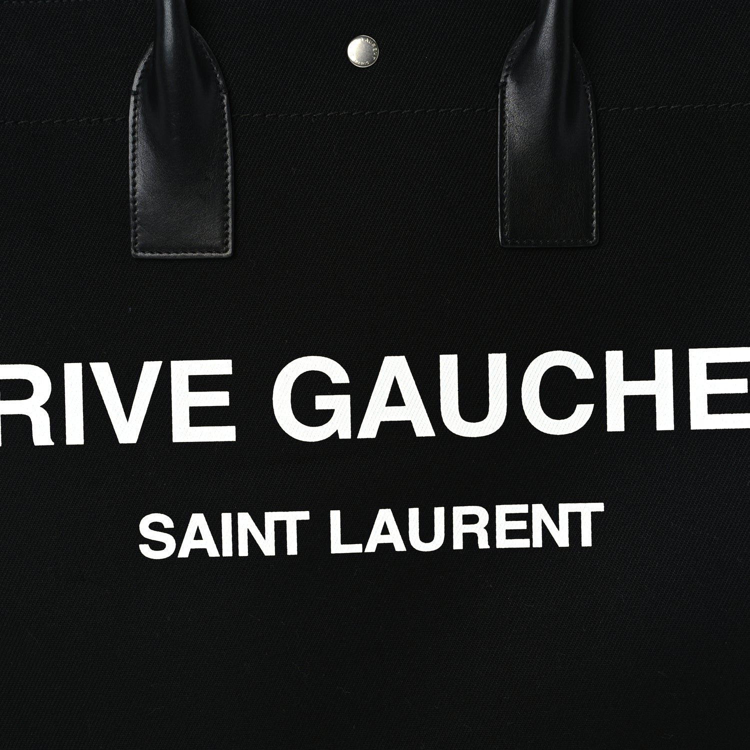 Saint Laurent Linen Calfskin Rive Gauche Tote 6 of 8