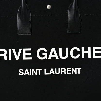 Saint Laurent Linen Calfskin Rive Gauche Tote 6 of 8