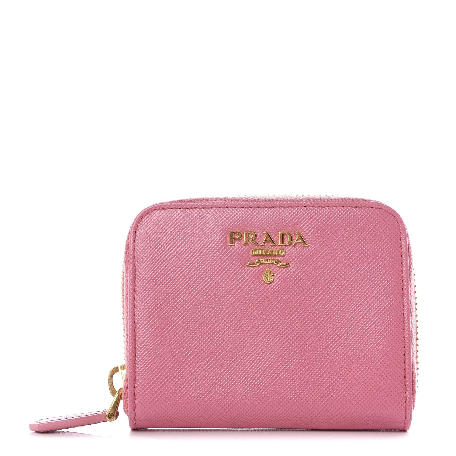 Prada Saffiano Metal Coin Purse Geranio 1 of 7