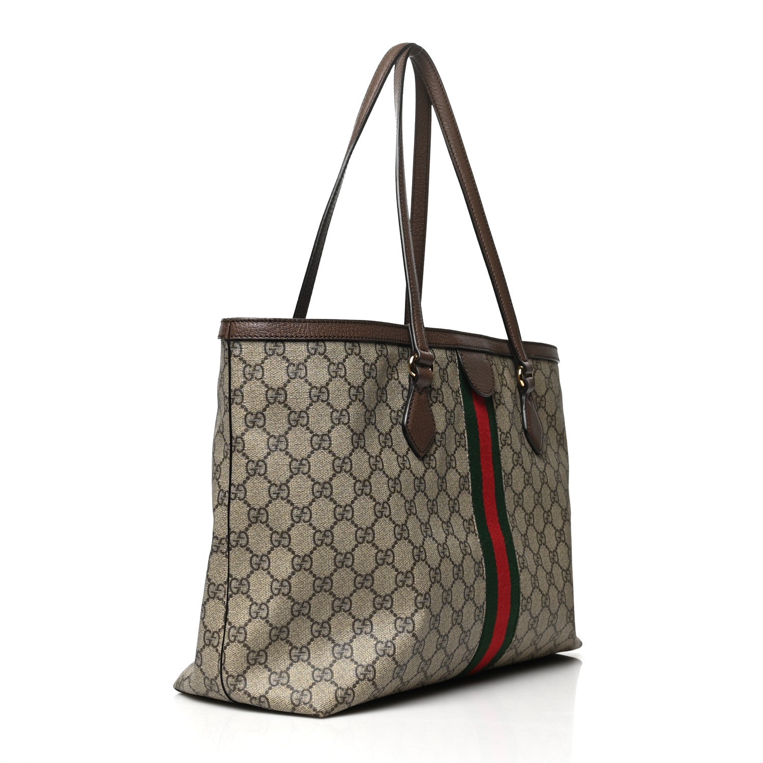 Gucci GG Supreme Monogram Medium Ophidia Shopping Tote Brown 3 of 8