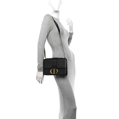 Christian Dior Grained Calfskin 30 Montaigne Flap Bag Black 2 of 10