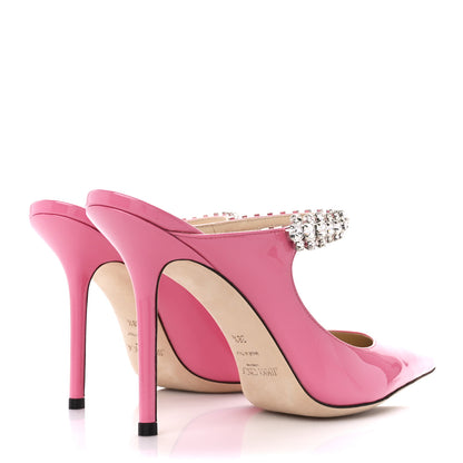 Jimmy Choo Patent Crystal Bing 100 Pumps 38.5 Candy Pink 4 of 10