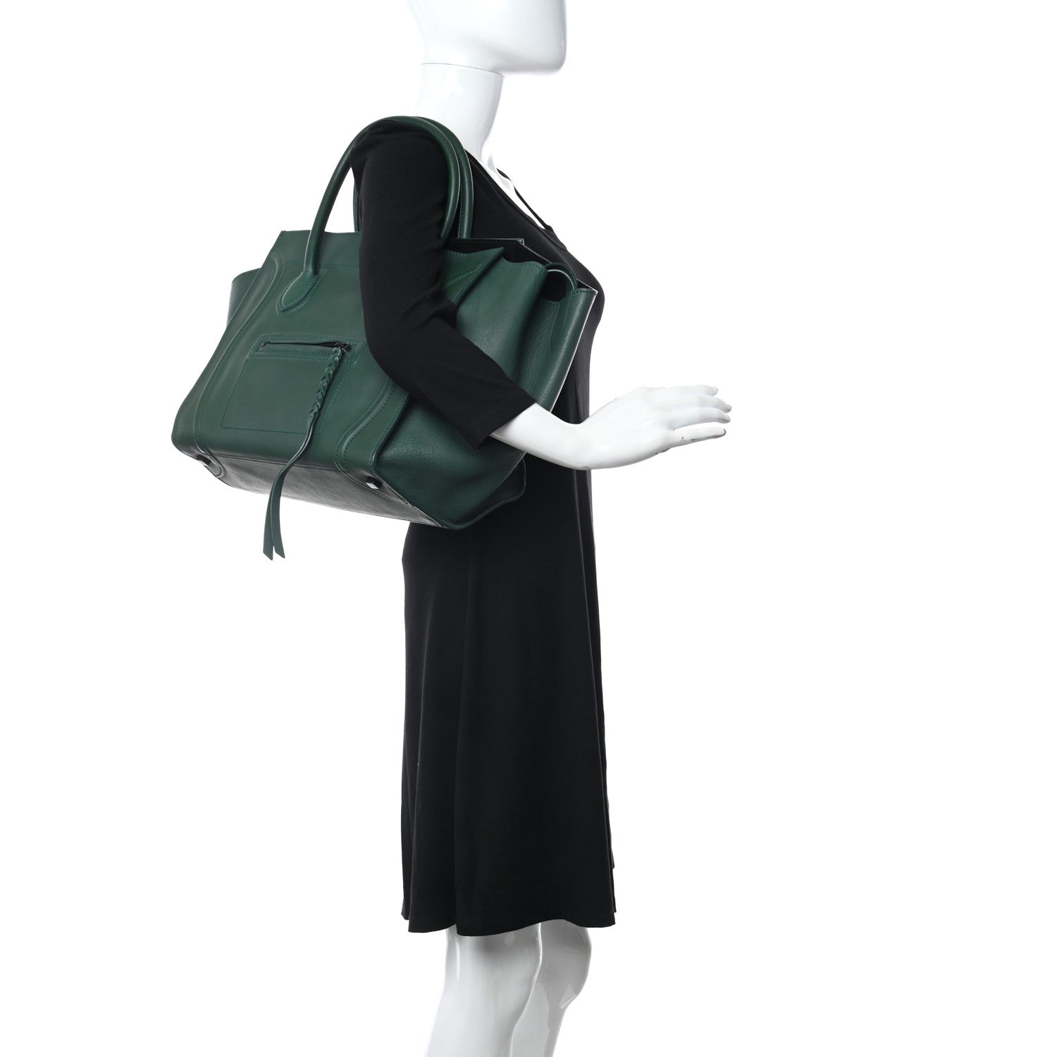 Celine Supple Calfskin Medium Phantom Luggage Emerald 2 of 20