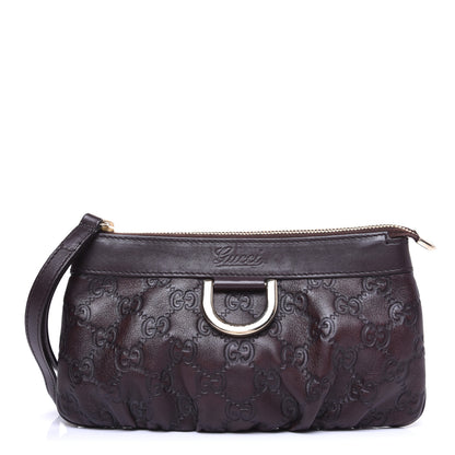 Gucci Guccissima D Gold Wristlet Chocolate 1 of 11
