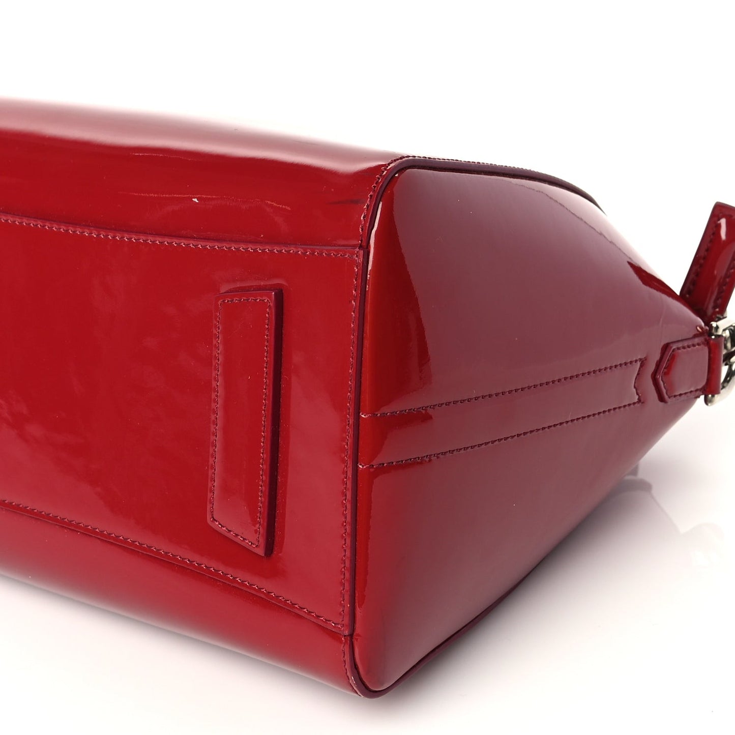 Patent Calfskin Small Antigona Red