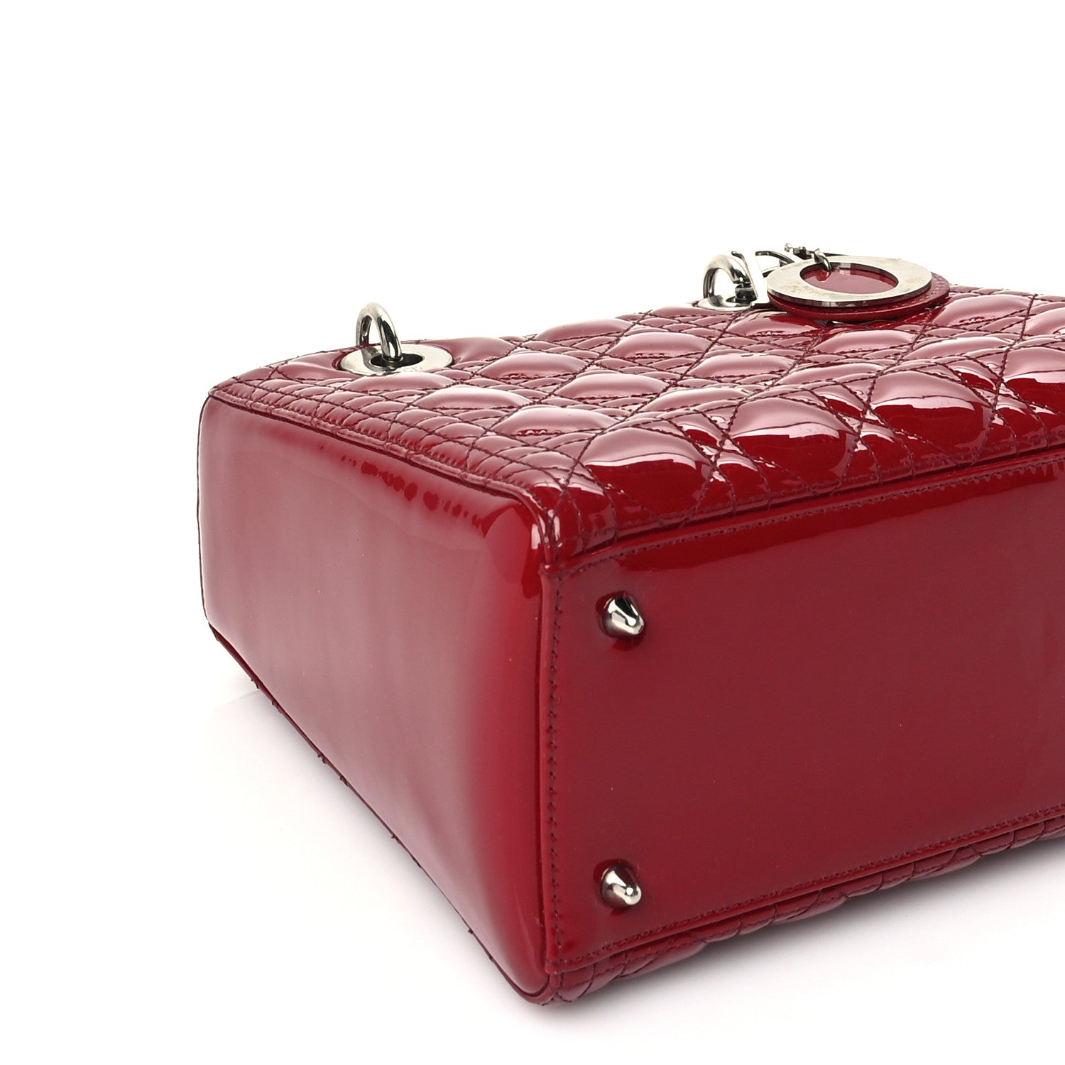 Christian Dior Patent Cannage Medium Lady Dior Red 7 of 8