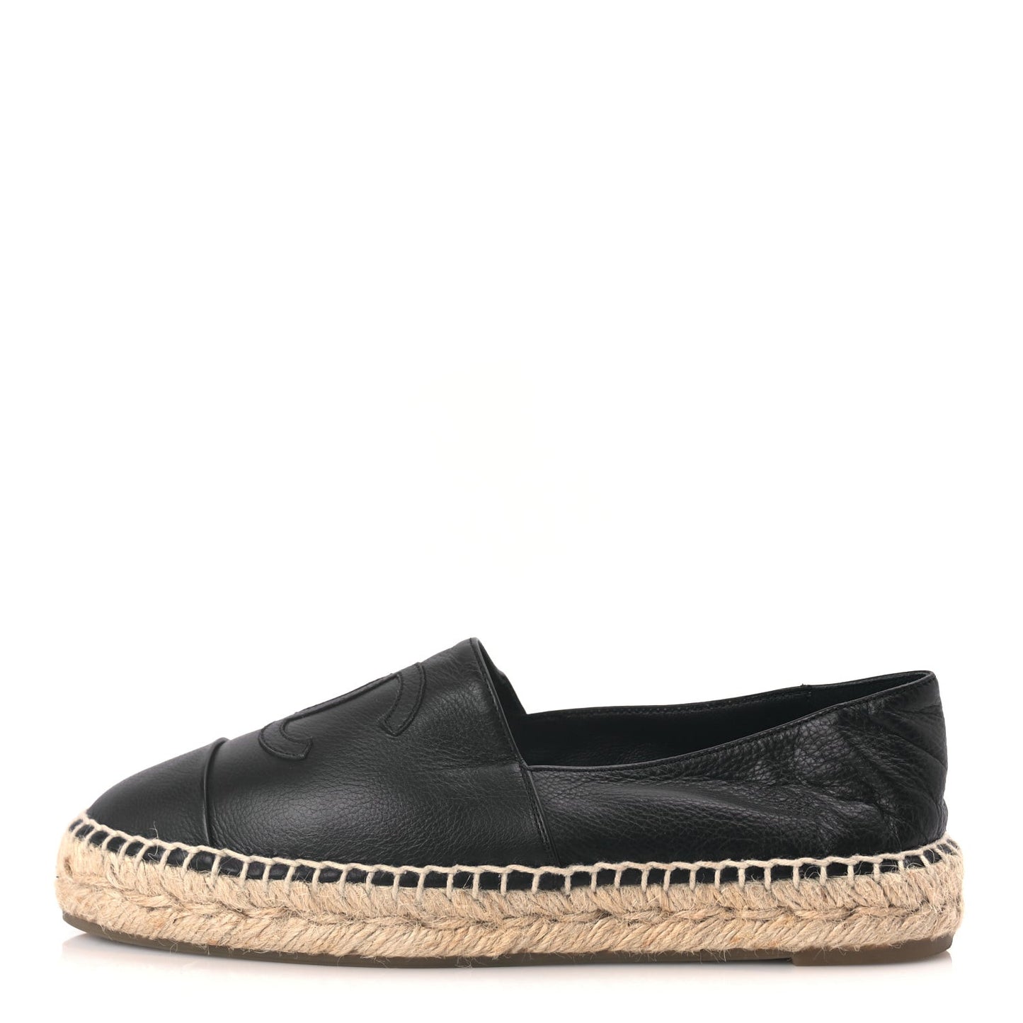 Calfskin CC Espadrilles Black