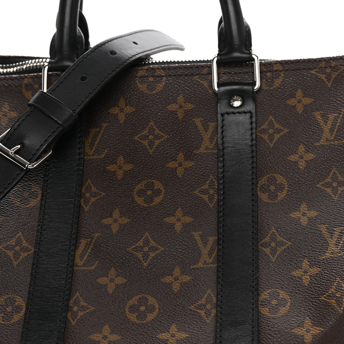 Louis Vuitton Monogram Macassar Keepall Bandouliere 45 Black 6 of 8