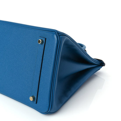 Hermes RESERVED -  Epsom Birkin 35 Bleu Izmir 9 of 9