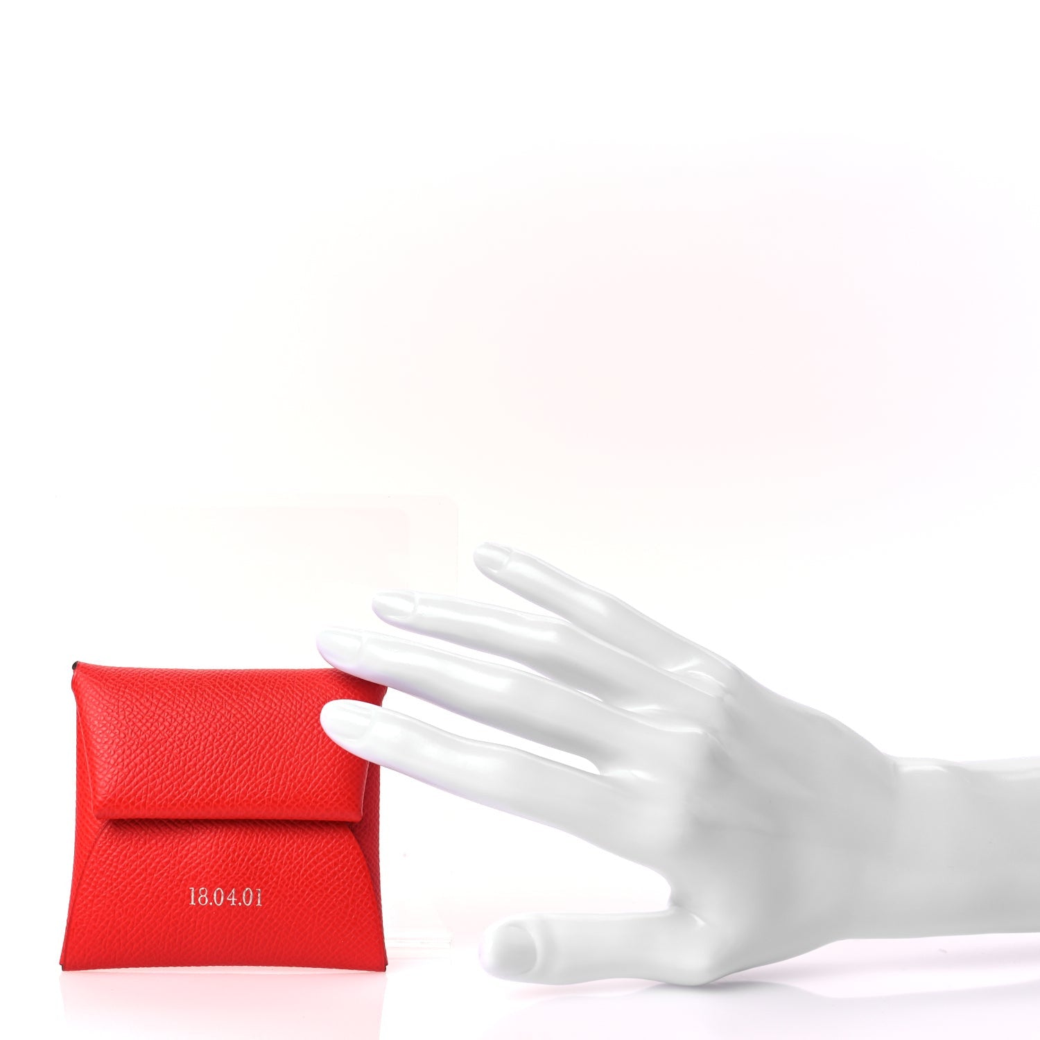 Hermes Epsom Horseshoe Bastia Coin Purse Rouge Casaque Etoupe 2 of 6