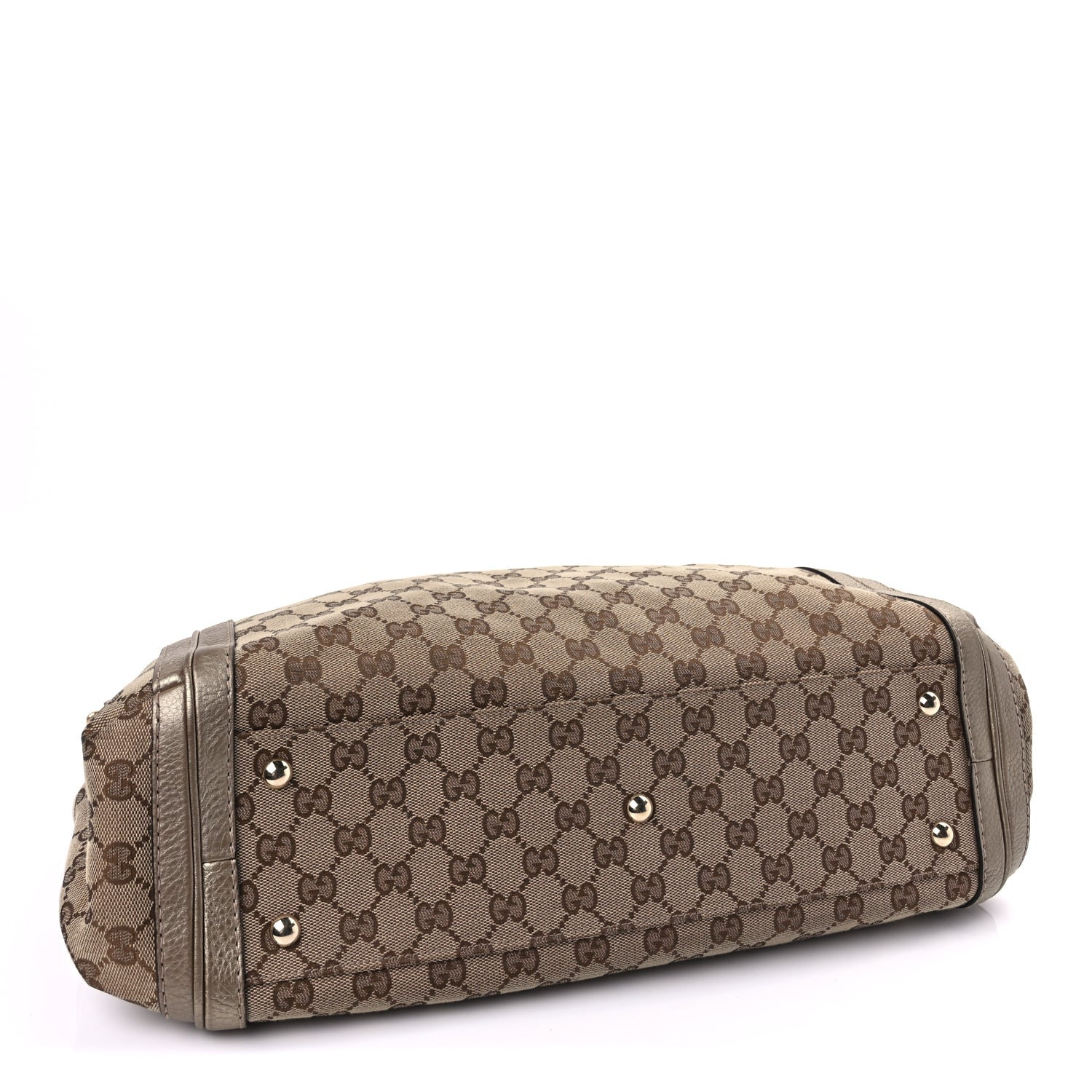 Gucci Monogram Cellarius Calfskin Large Bella Top Handle Bag Gold 3 of 8