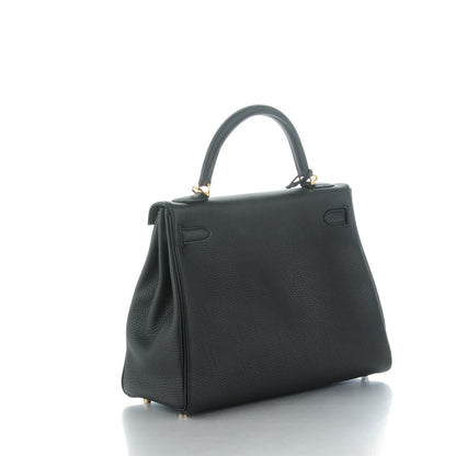 Hermes Togo Kelly Retourne 32 Black 3 of 26