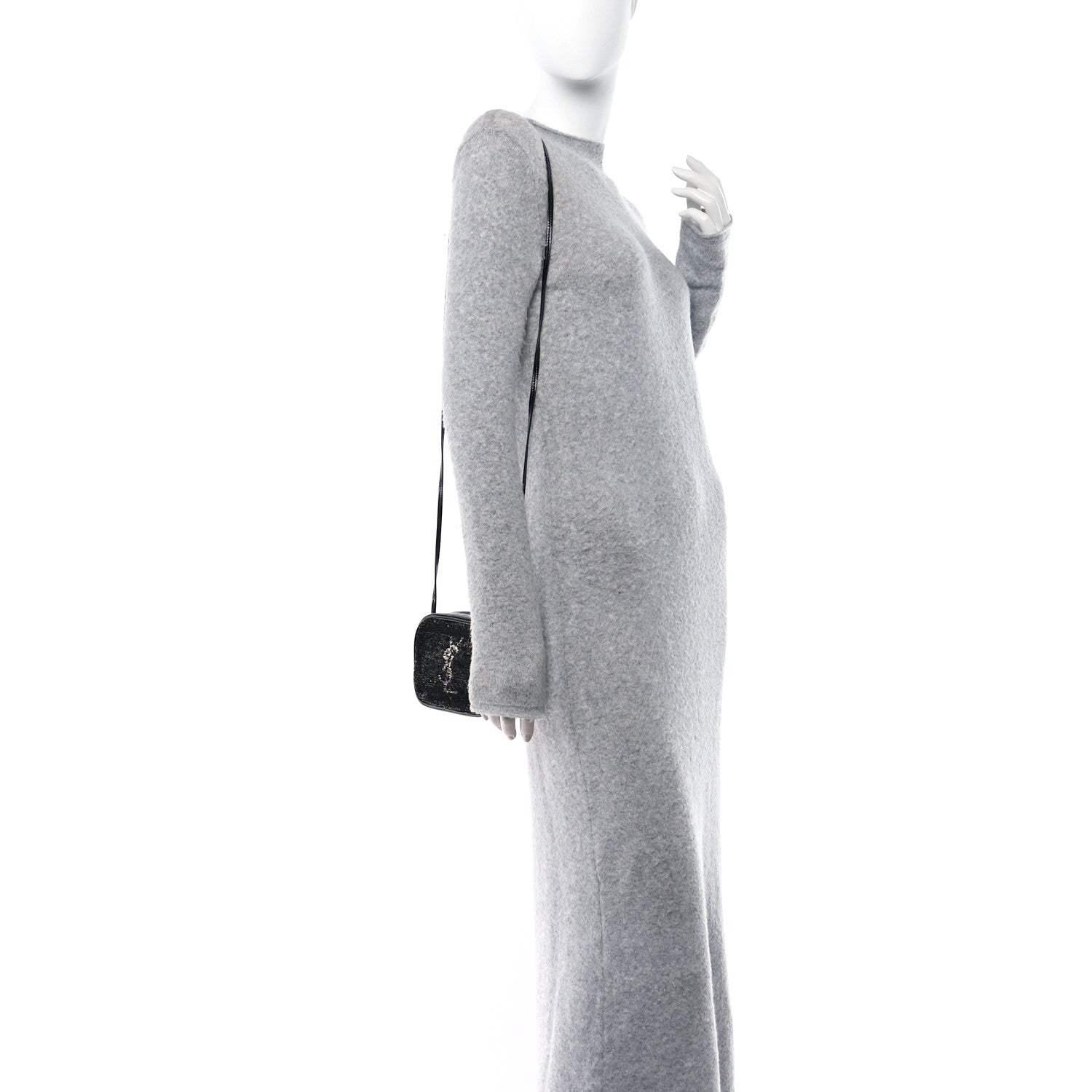 Saint Laurent Sequin Patent Monogram Blogger Bag Black 2 of 11