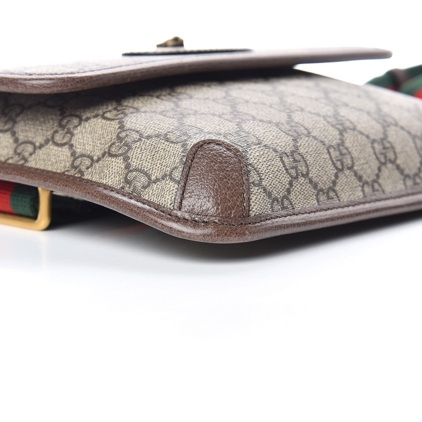 GG Supreme Monogram Neo Vintage Web Belt Bag Brown