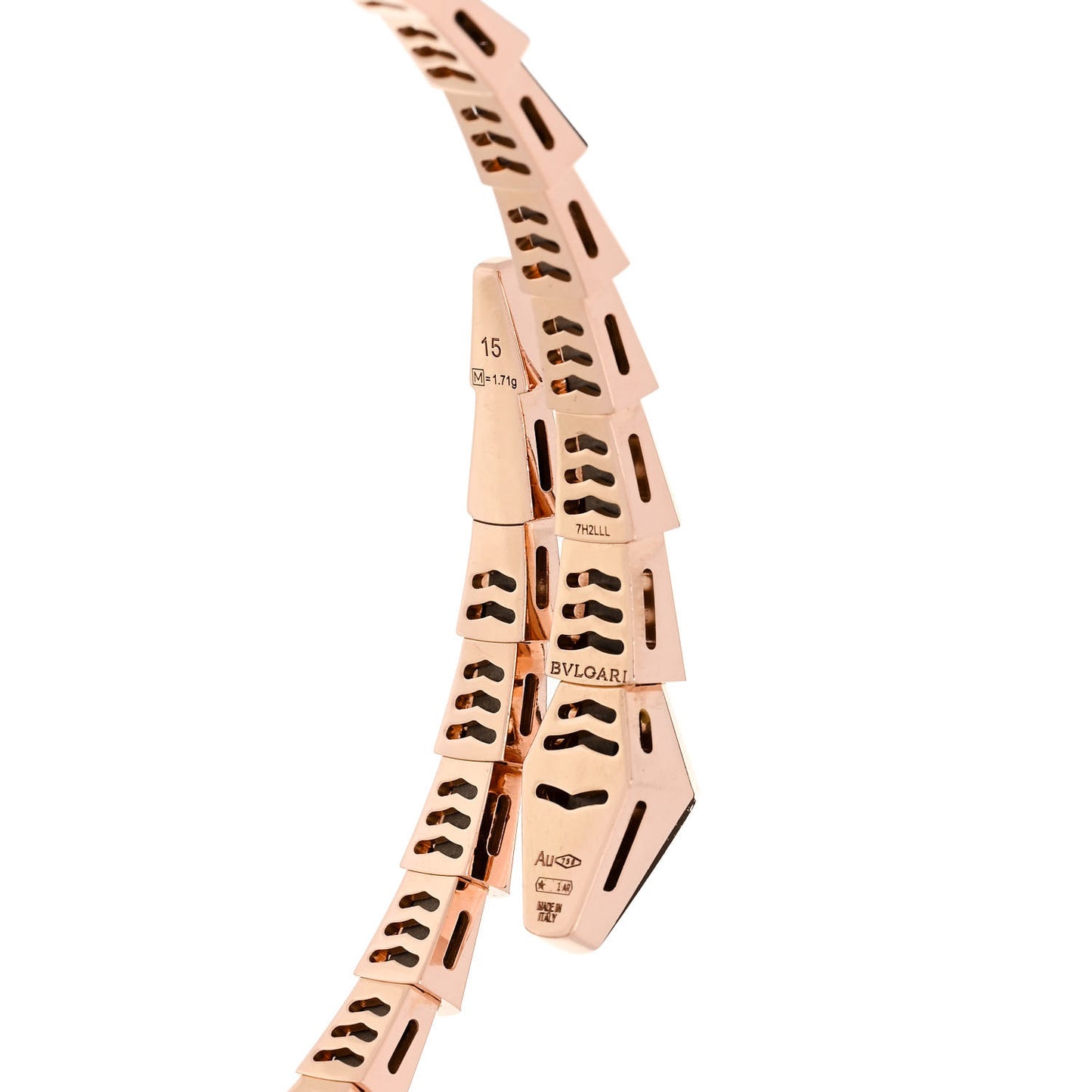 18K Rose Gold Serpenti Viper Bracelet S