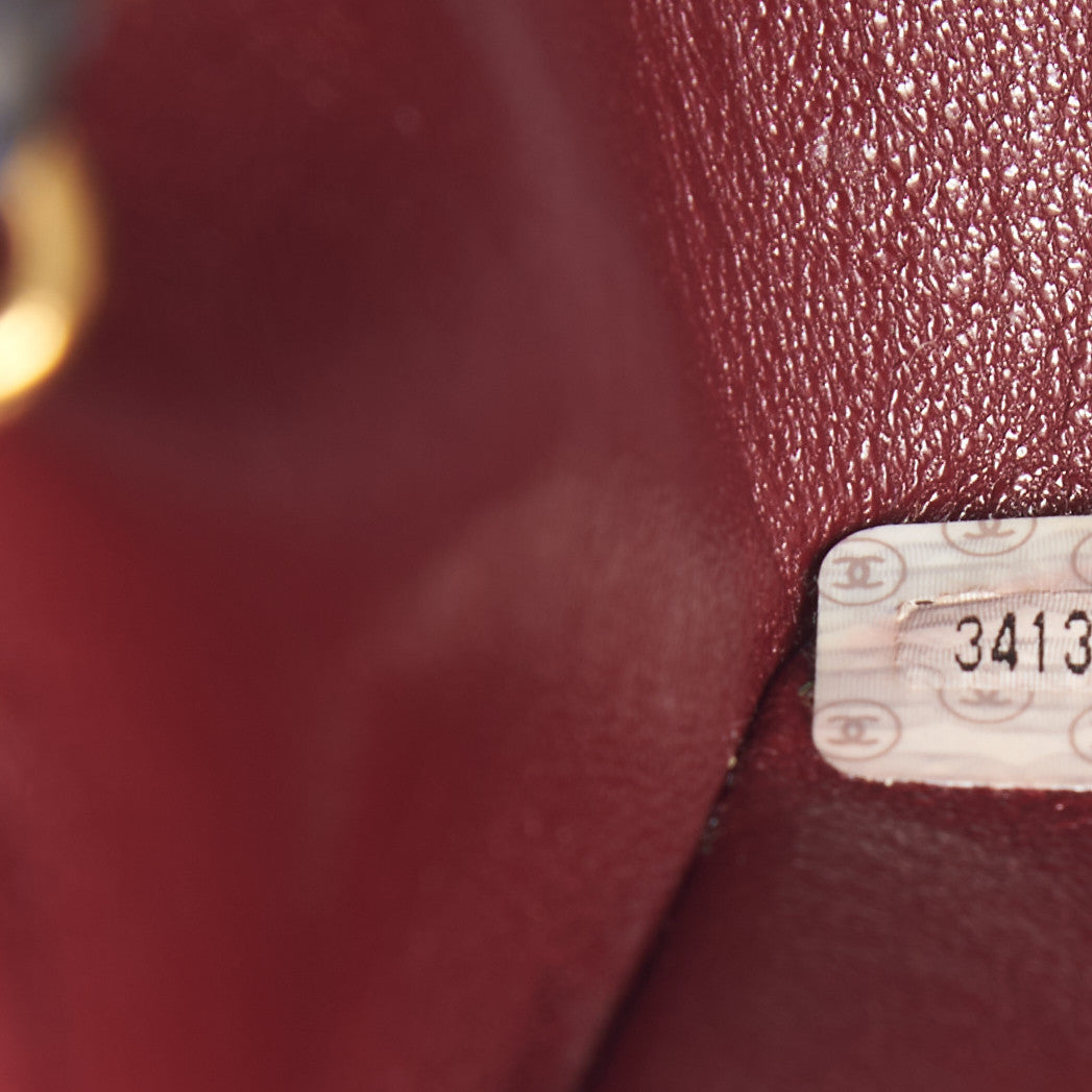 Lambskin Quilted Medium Single Flap Black