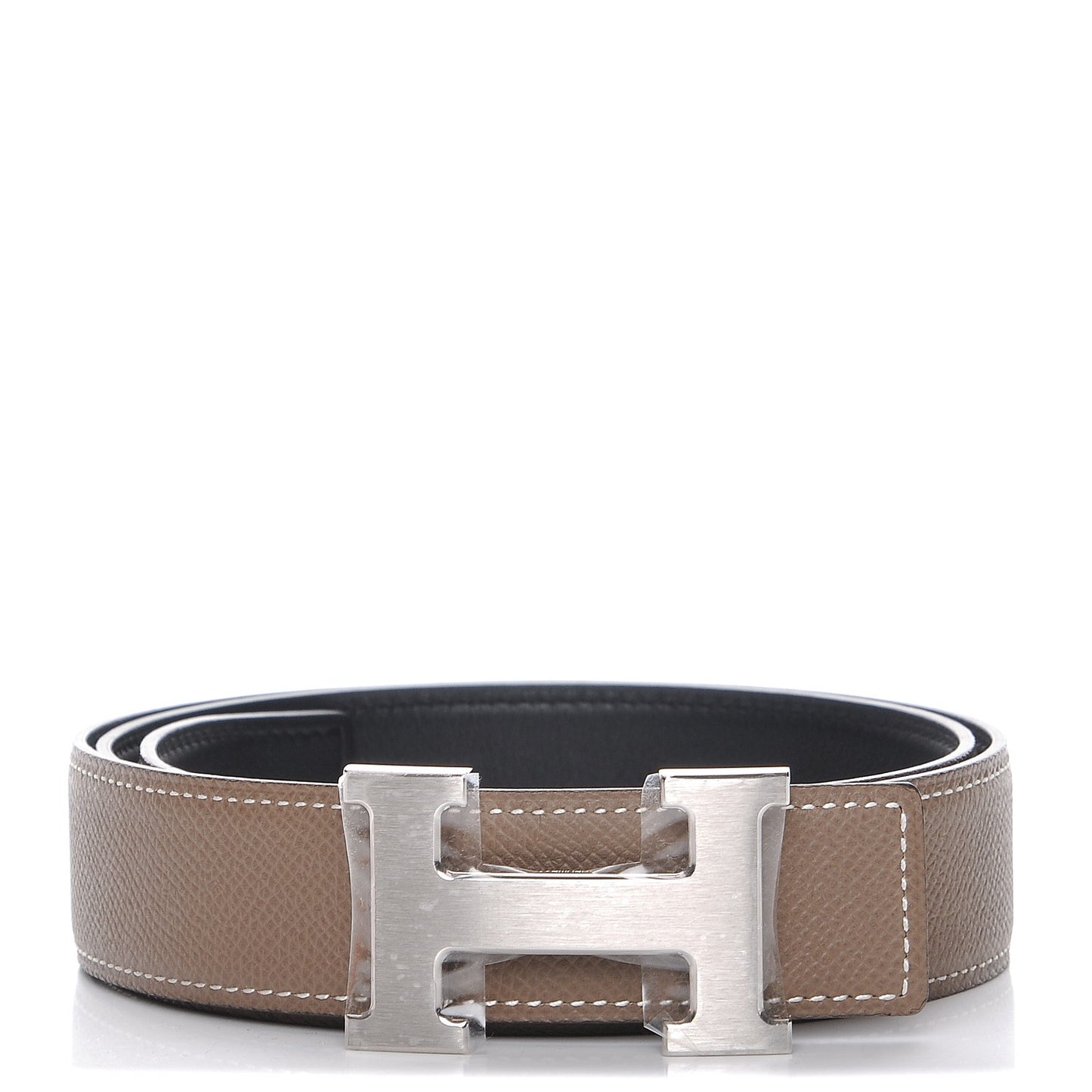 Swift Epsom 32mm H Belt 85 Black Etoupe
