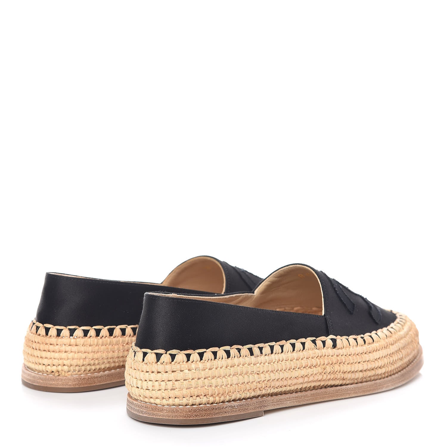 Chanel Satin Grosgrain CC Espadrilles 38 Black 4 of 11