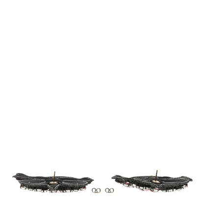 Gucci Metal Crystal Embroidered Bow Earrings Multicolor 3 of 4